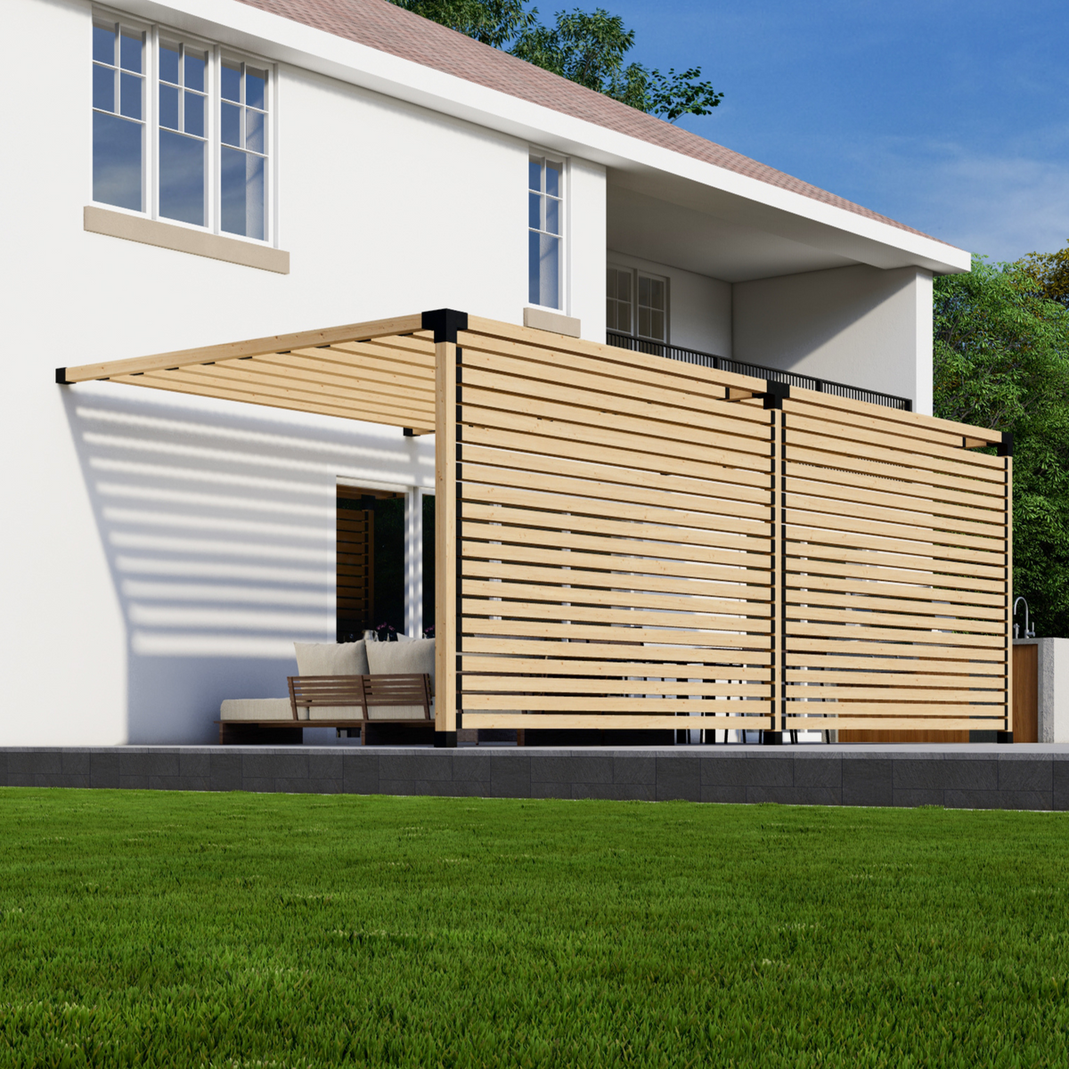 Kit moderne de supports en acier pour pergola
