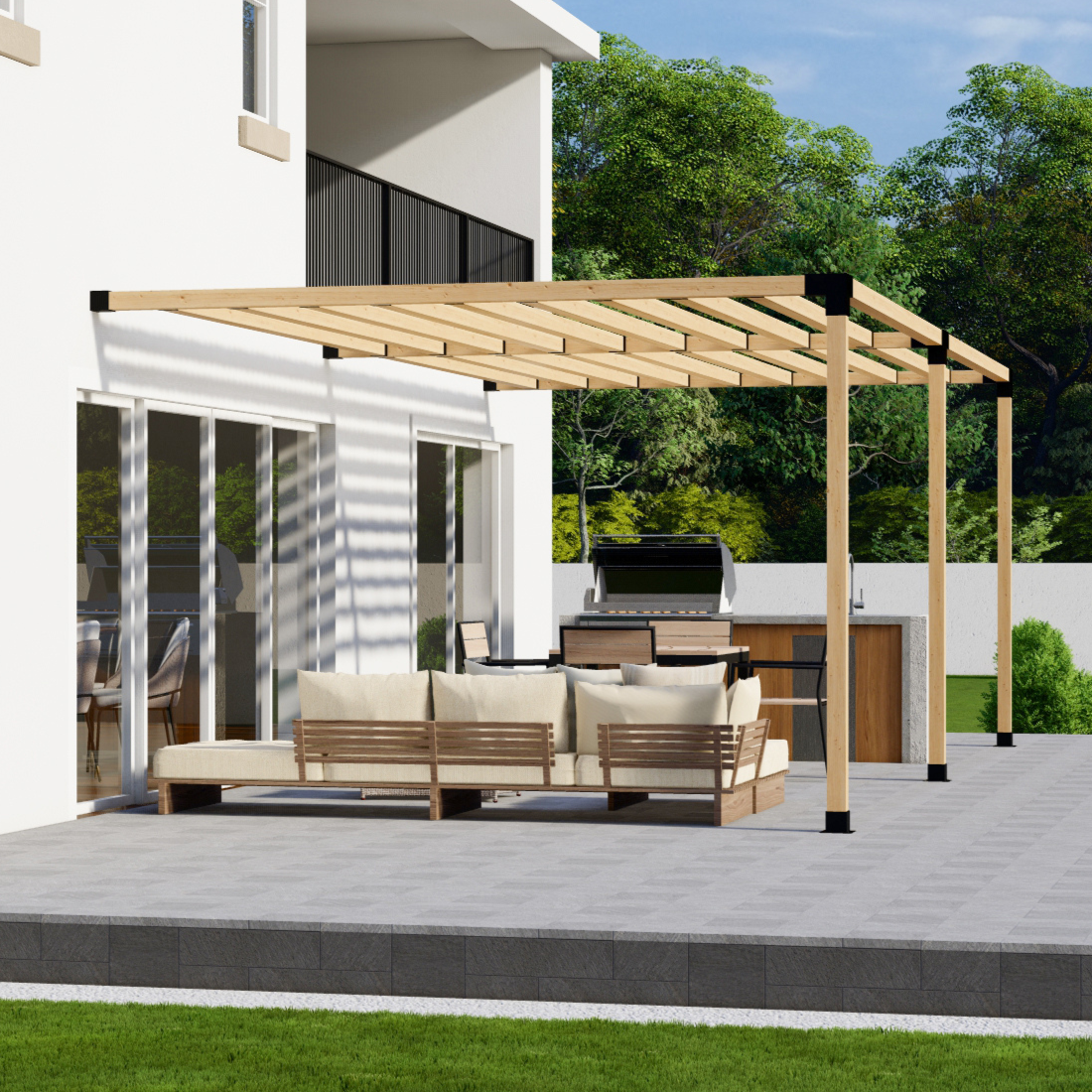 Kit de pergola adossée au mur