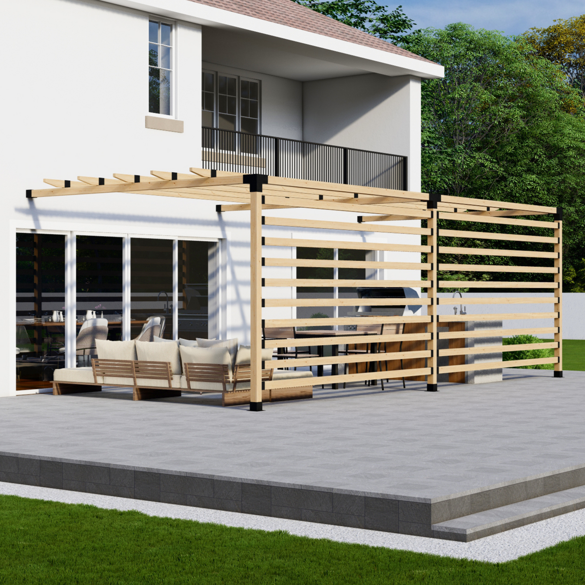 Kit de pergola de jardin en bois