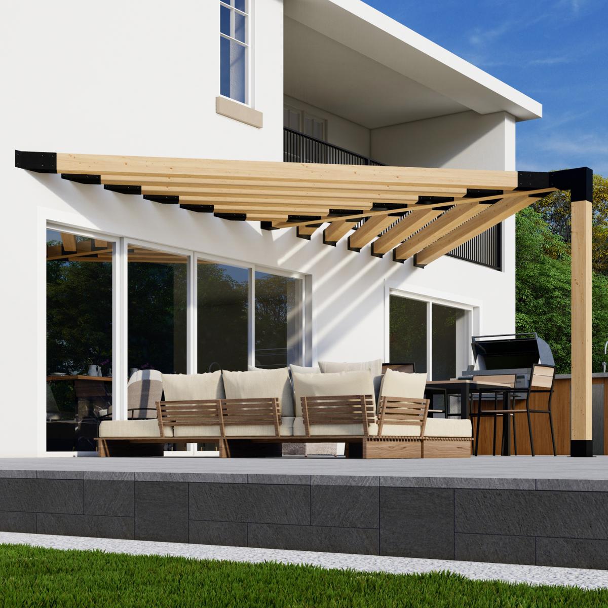 Kit de supports décoratifs pour pergola