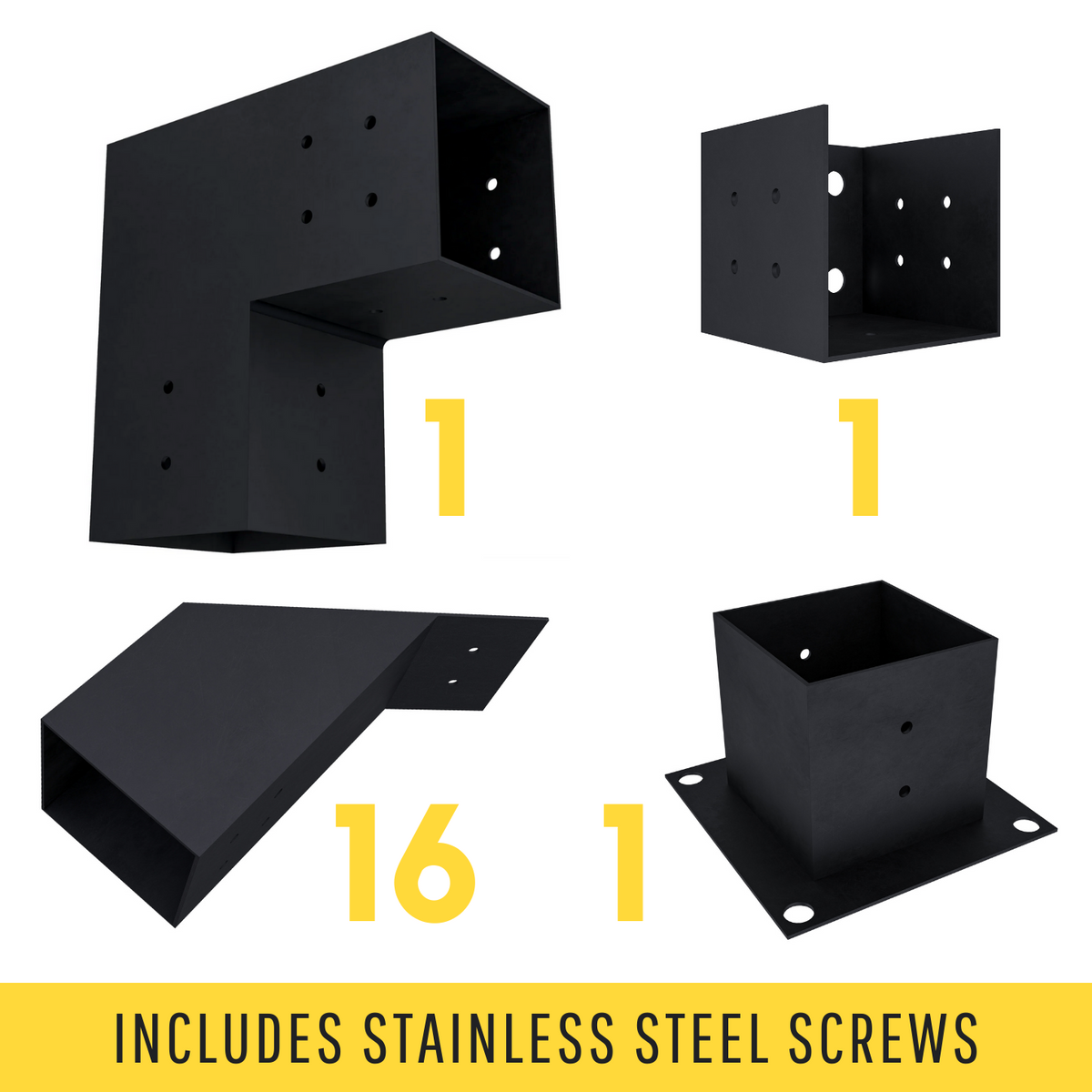 Kit de supports pour pergola DIY en rondins