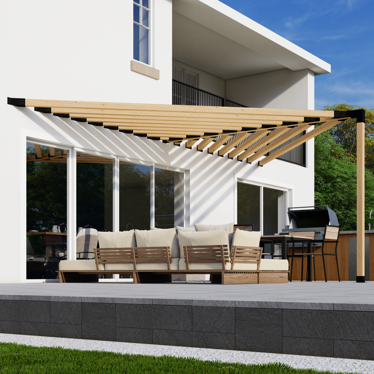 Kit de supports pour pergola en bois / cèdre rouge