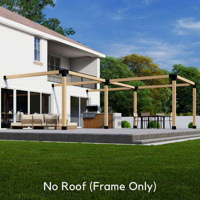 Kit DIY de pergola adossée en L jusqu’à 24' x 24'