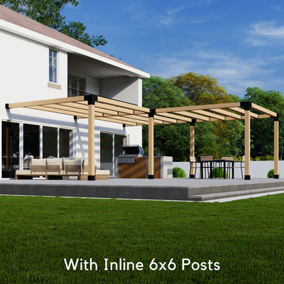 Kit DIY de pergola adossée en L jusqu’à 24' x 24'