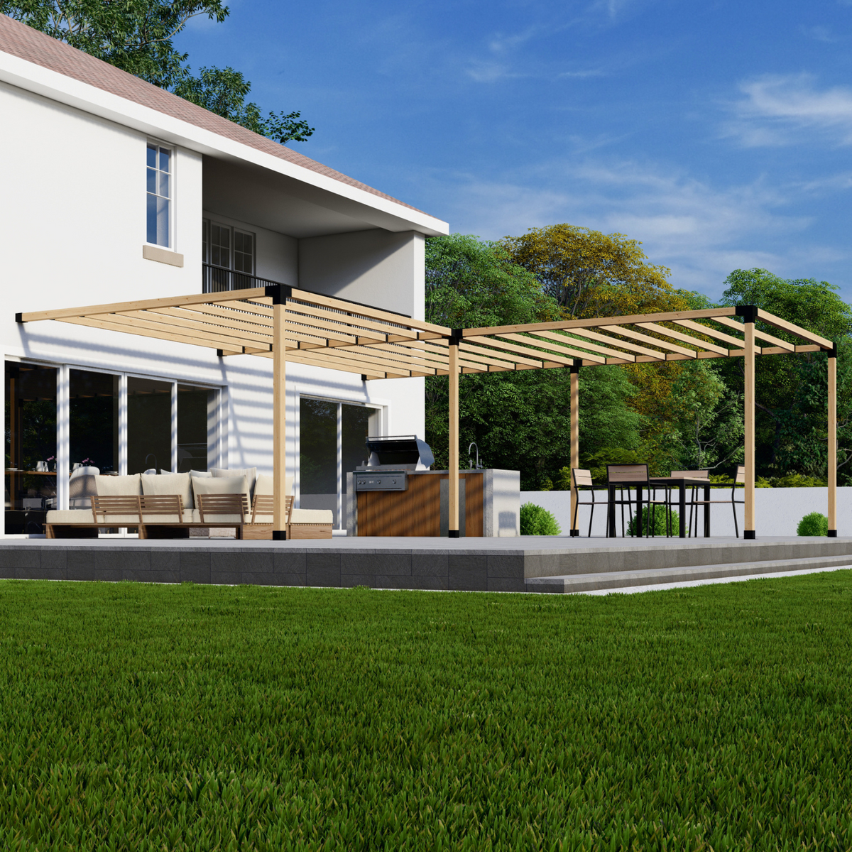 Petit kit de pergola d’angle