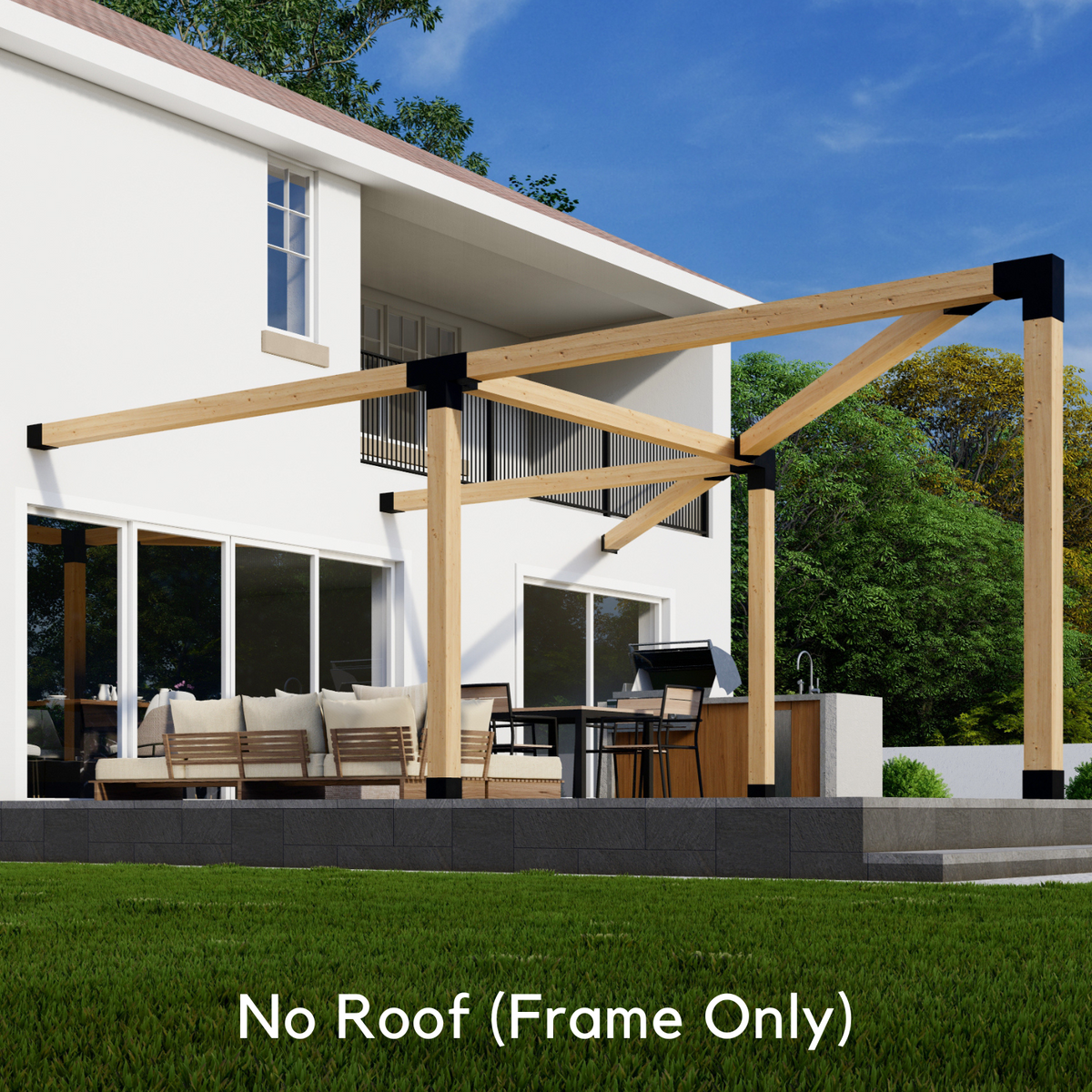 Kit de grande pergola triangulaire