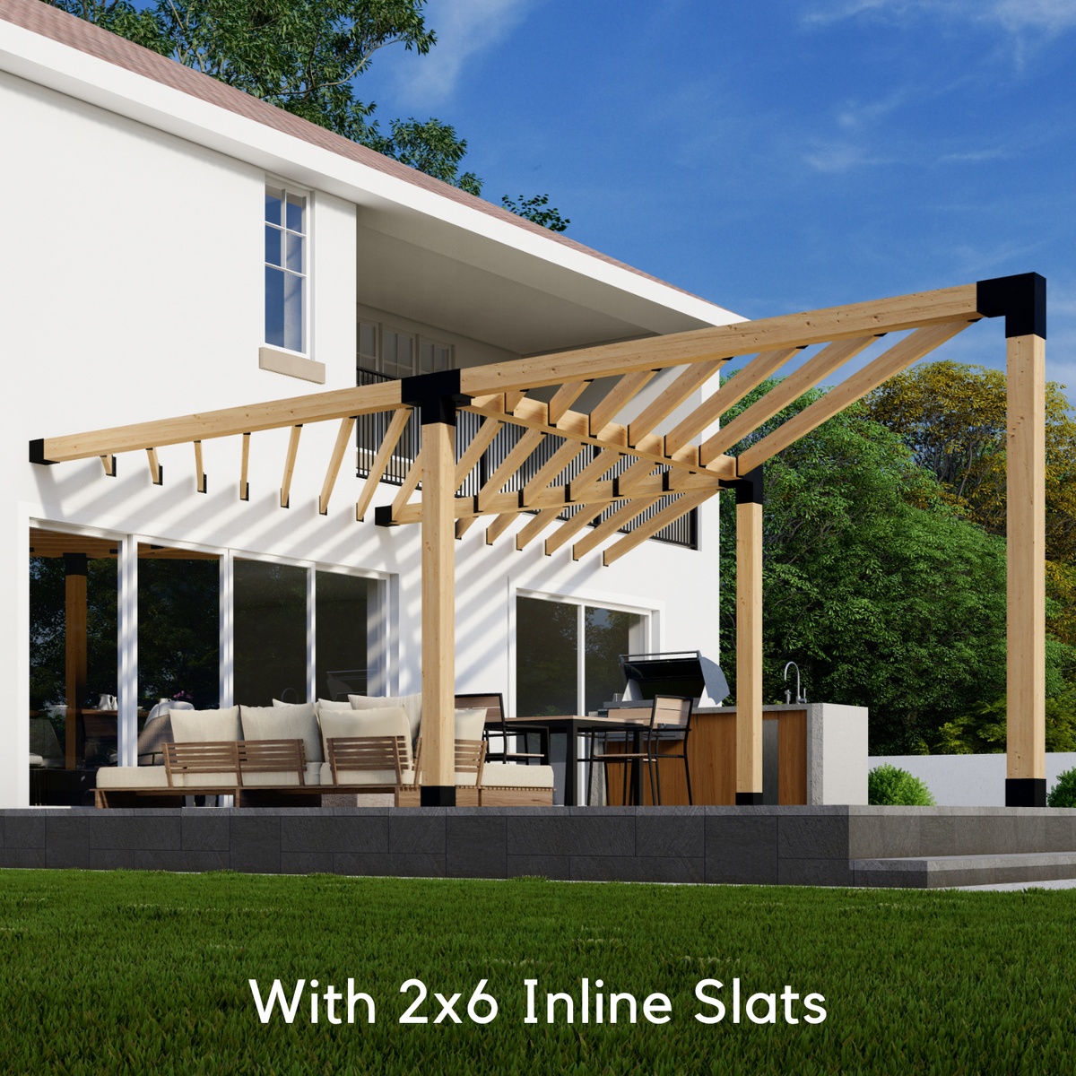 Kit de grande pergola triangulaire