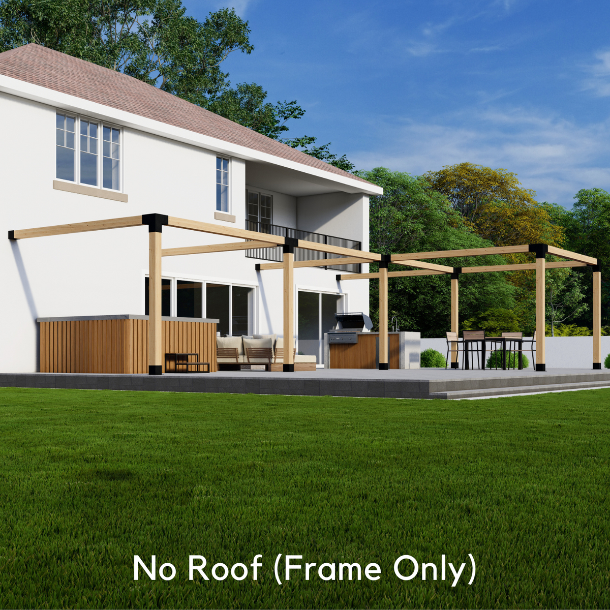 Kit de pergola d’angle pour terrasse