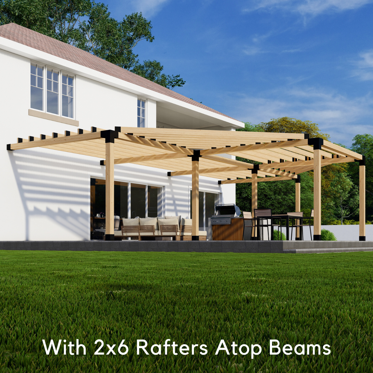 Kit de pergola en demi-cercle – Pour pergola à 6 sections jusqu’à 36' x 24'