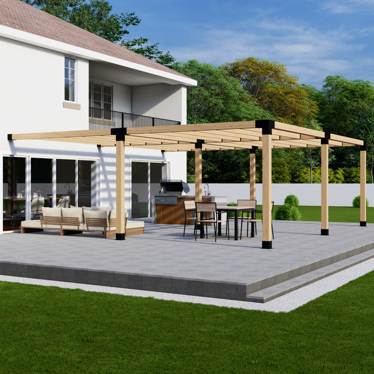 Kit DIY pour pergola reliée à la maison