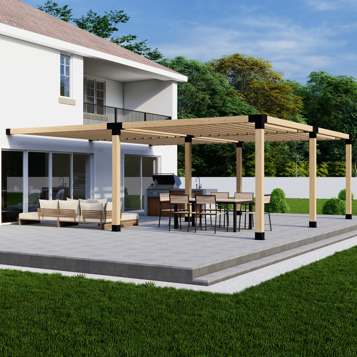 Kit de pergola extérieure pour terrasse