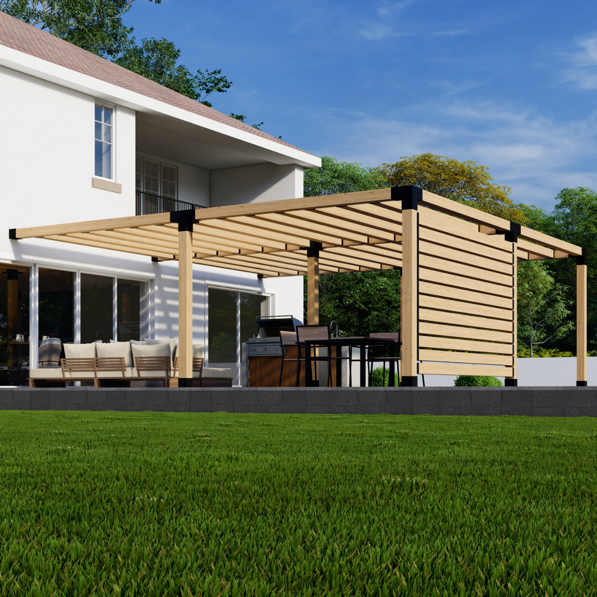 Kit métallique DIY pour pergola (supports 4x4 ou 6x6)