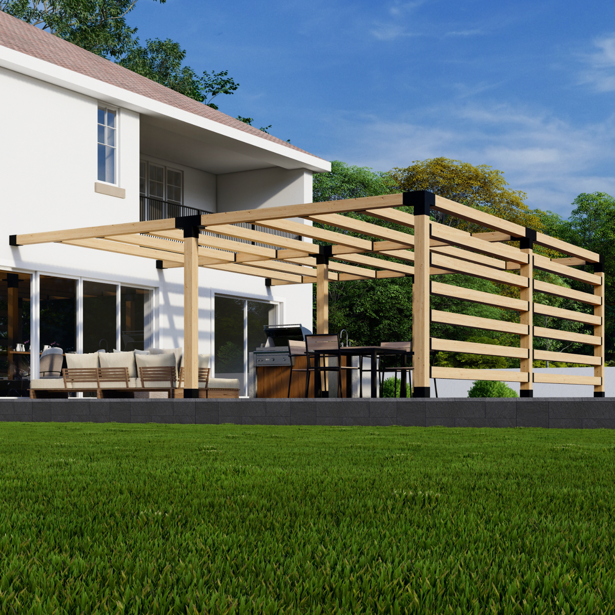 Kit de supports et quincaillerie pour pergola