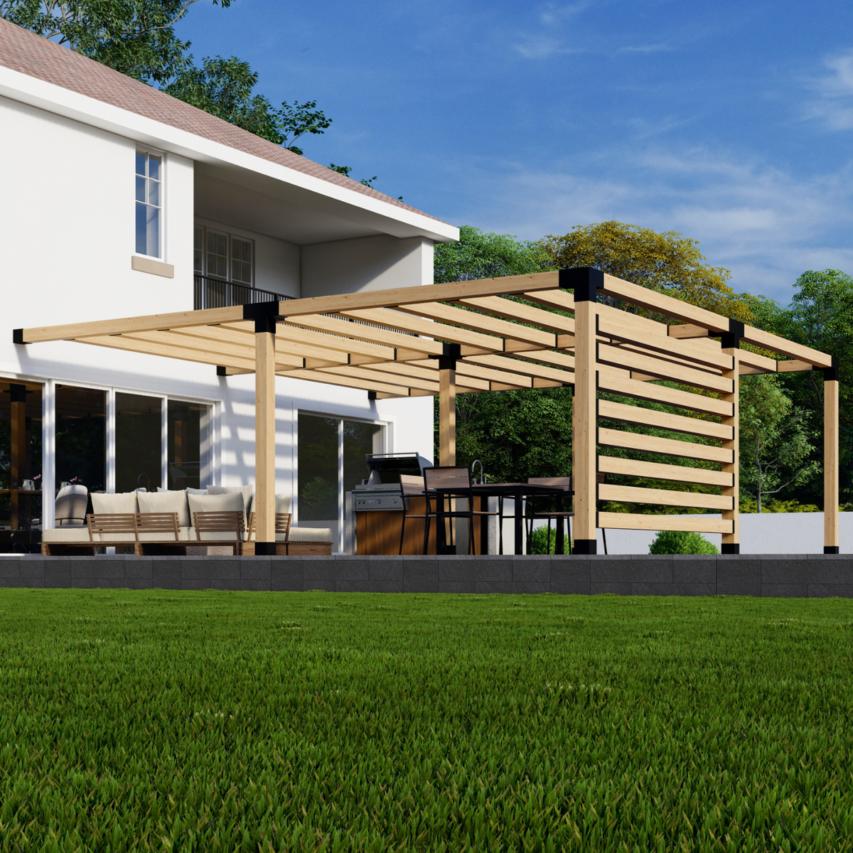 Kit de pergola de jardin (4x4 ou 6x6)