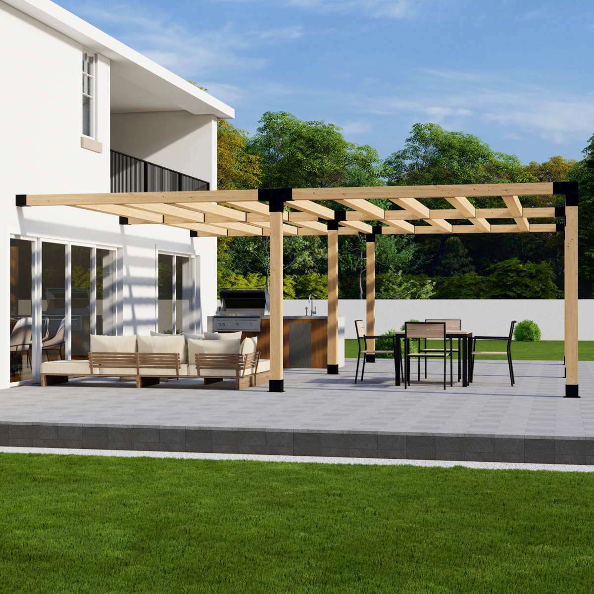 Kit de supports pour pergola de terrasse en bois