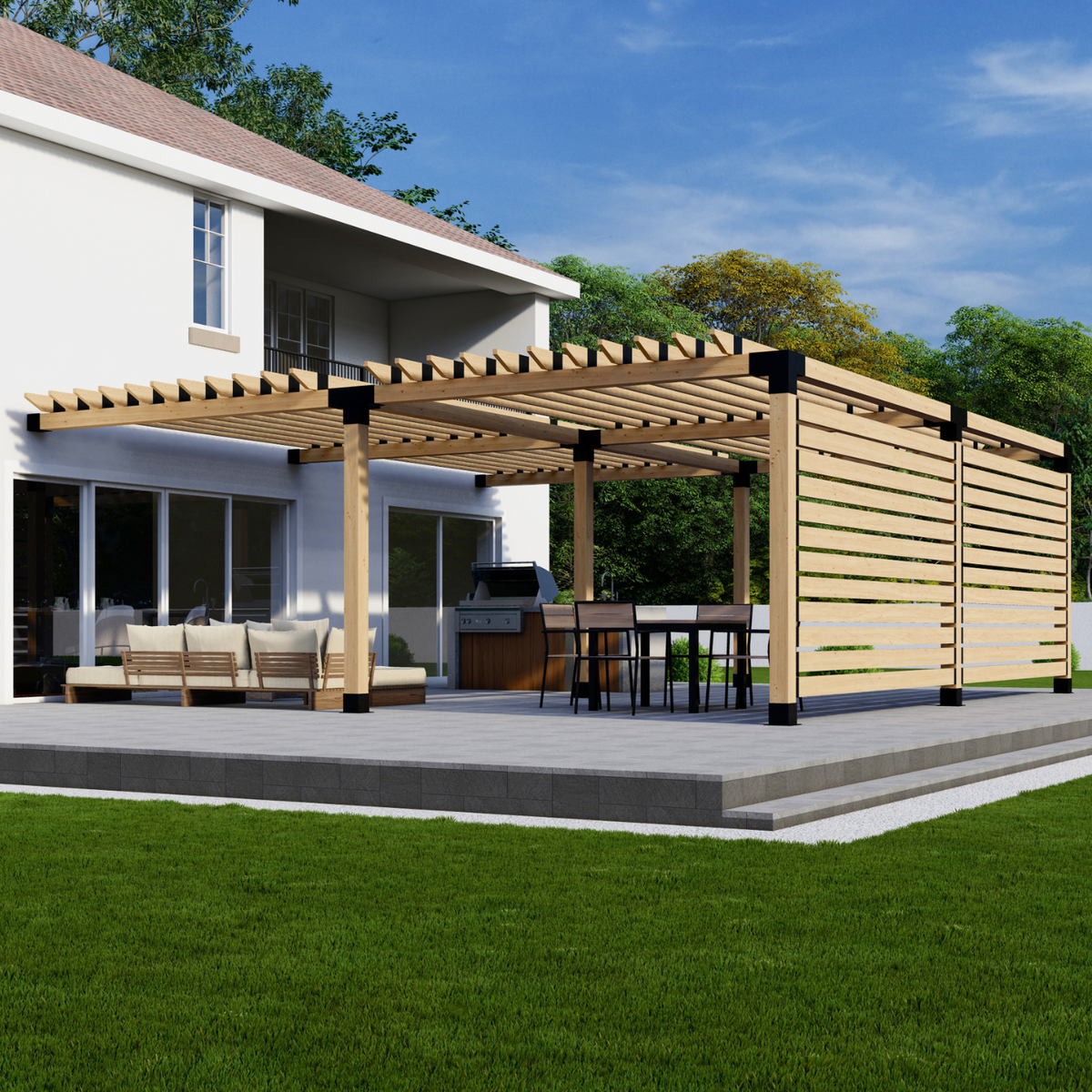 Kit DIY pour pergola avec parois et toit