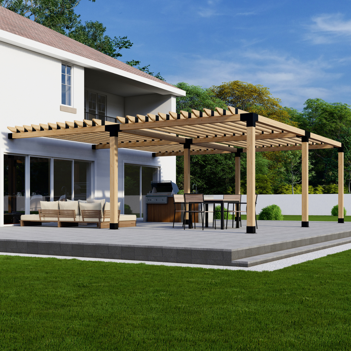 Kit de pergola pour jardin arrière
