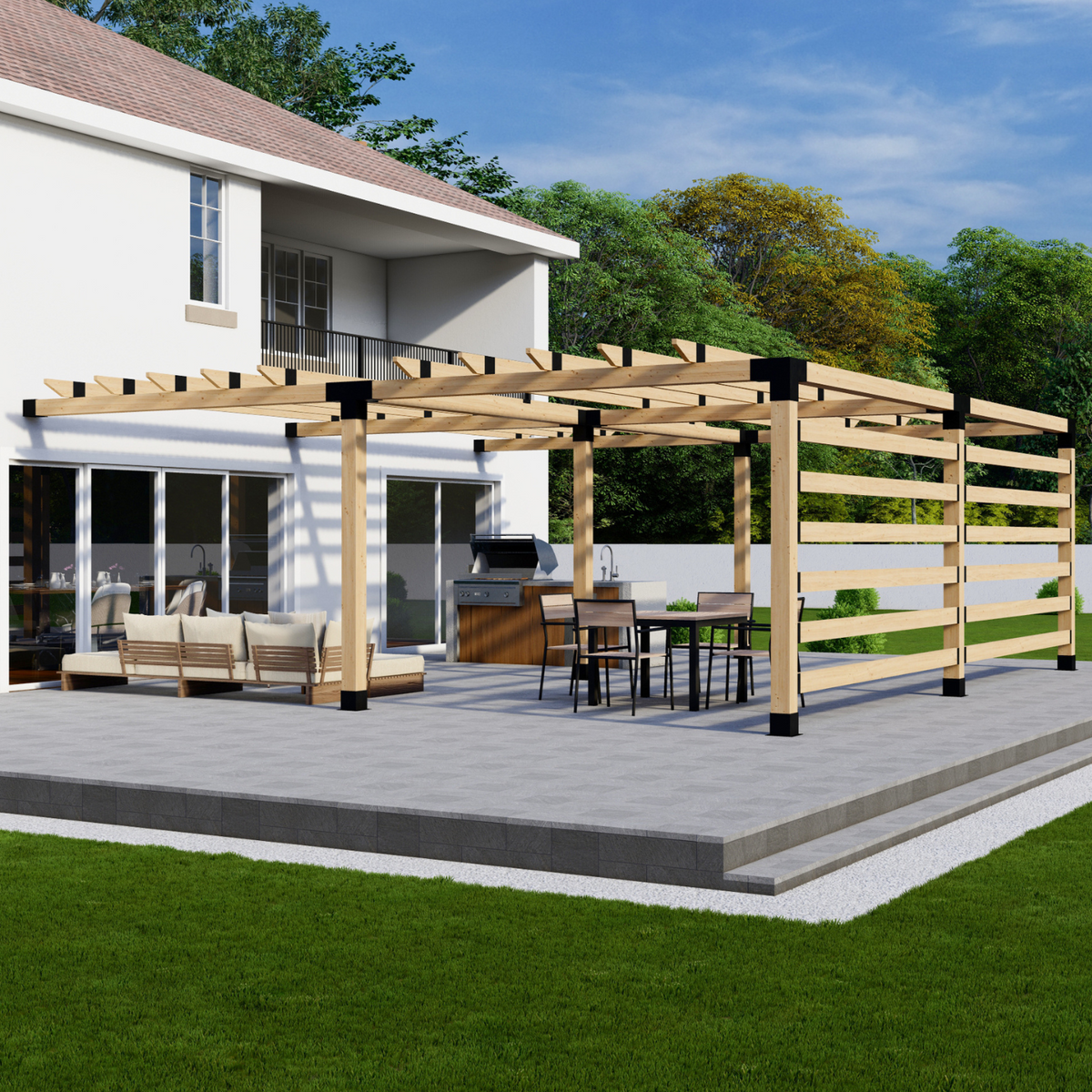 Kit DIY de pergola en bois