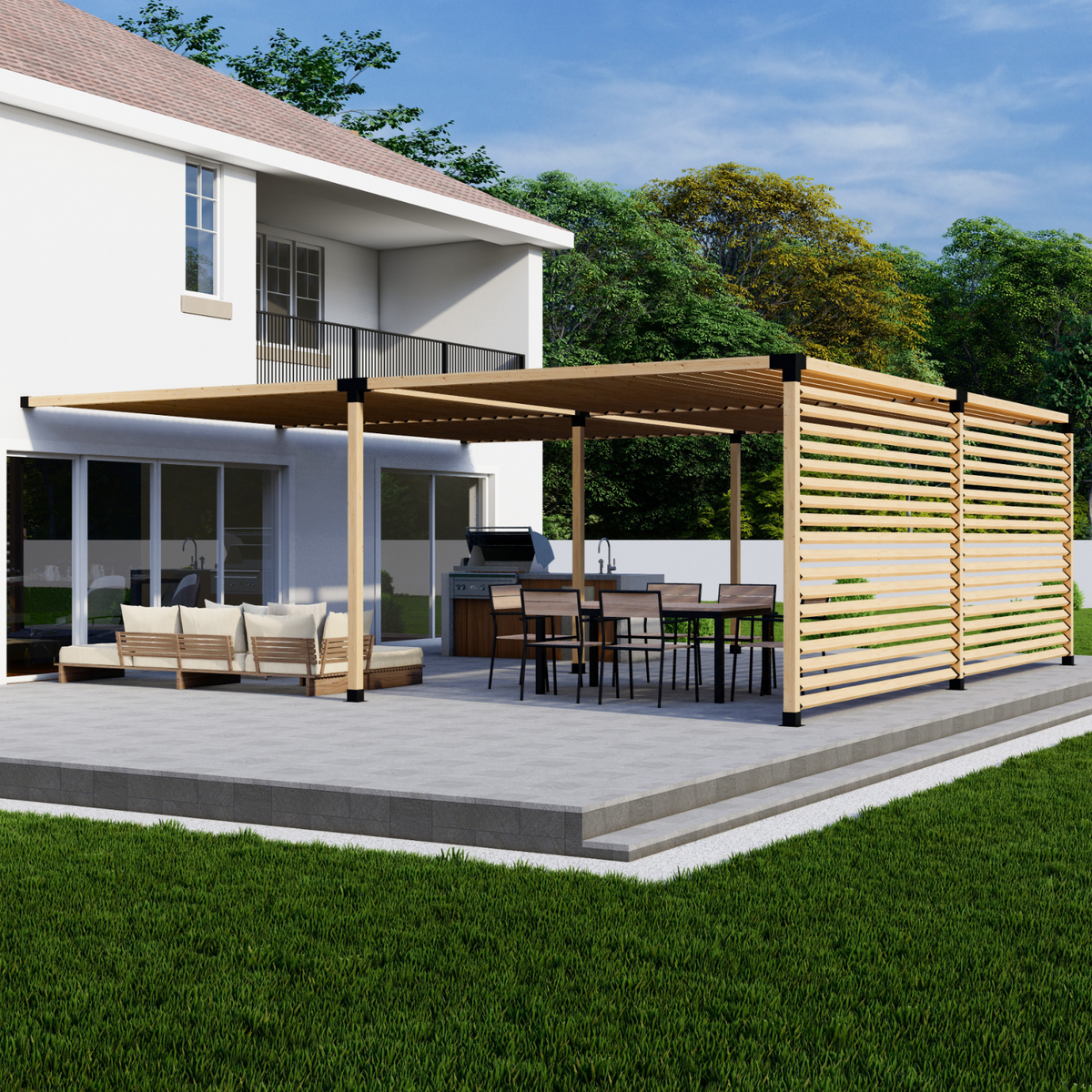 Kit de supports en acier pour pergola
