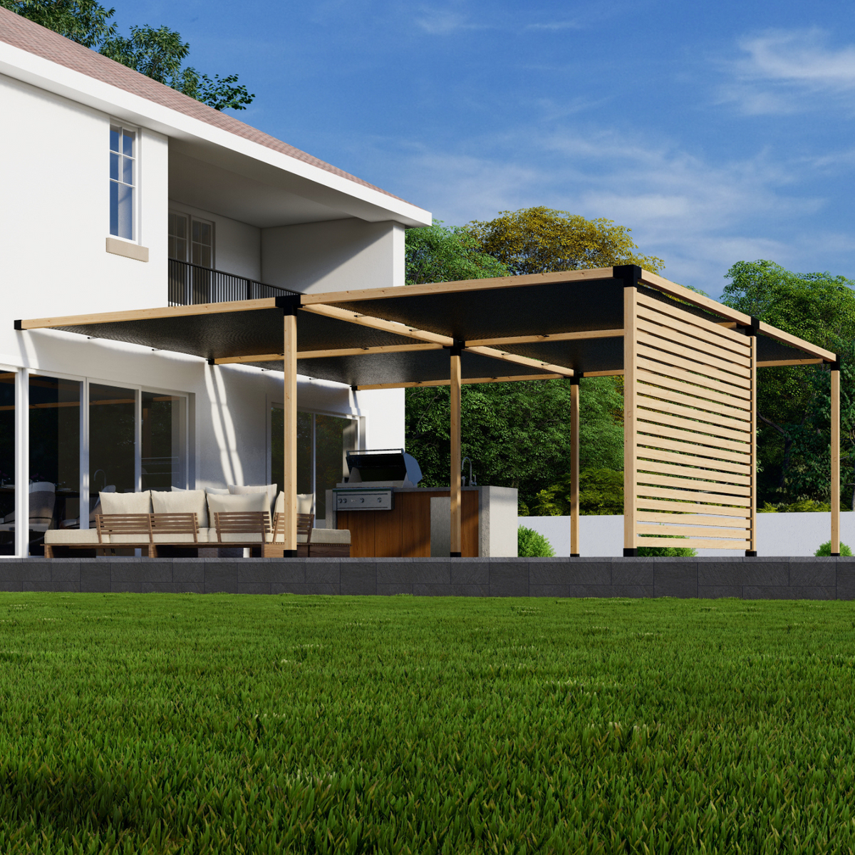 Ensemble de supports d’angle métalliques pour pergola
