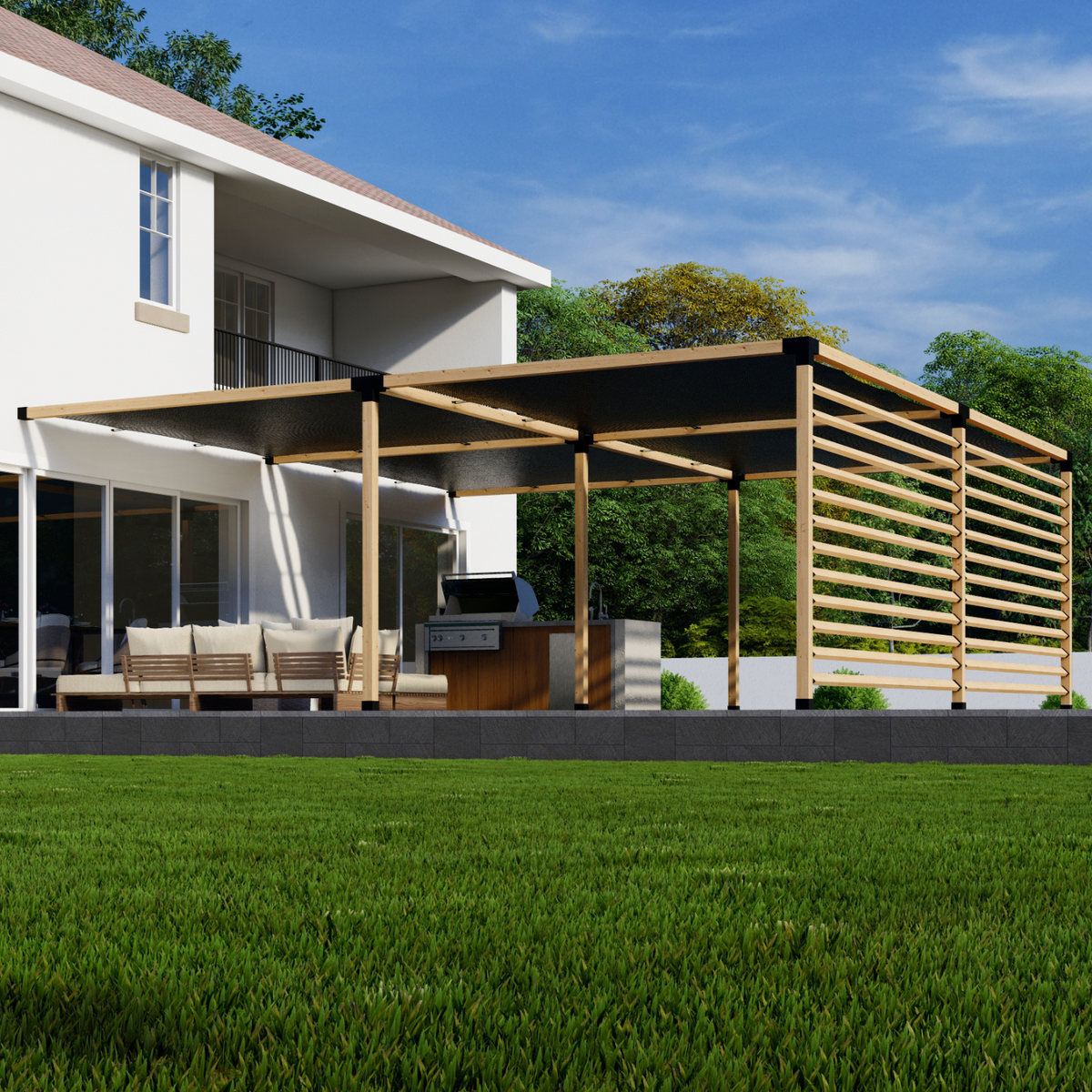 Kit de pergola de terrasse sur mesure