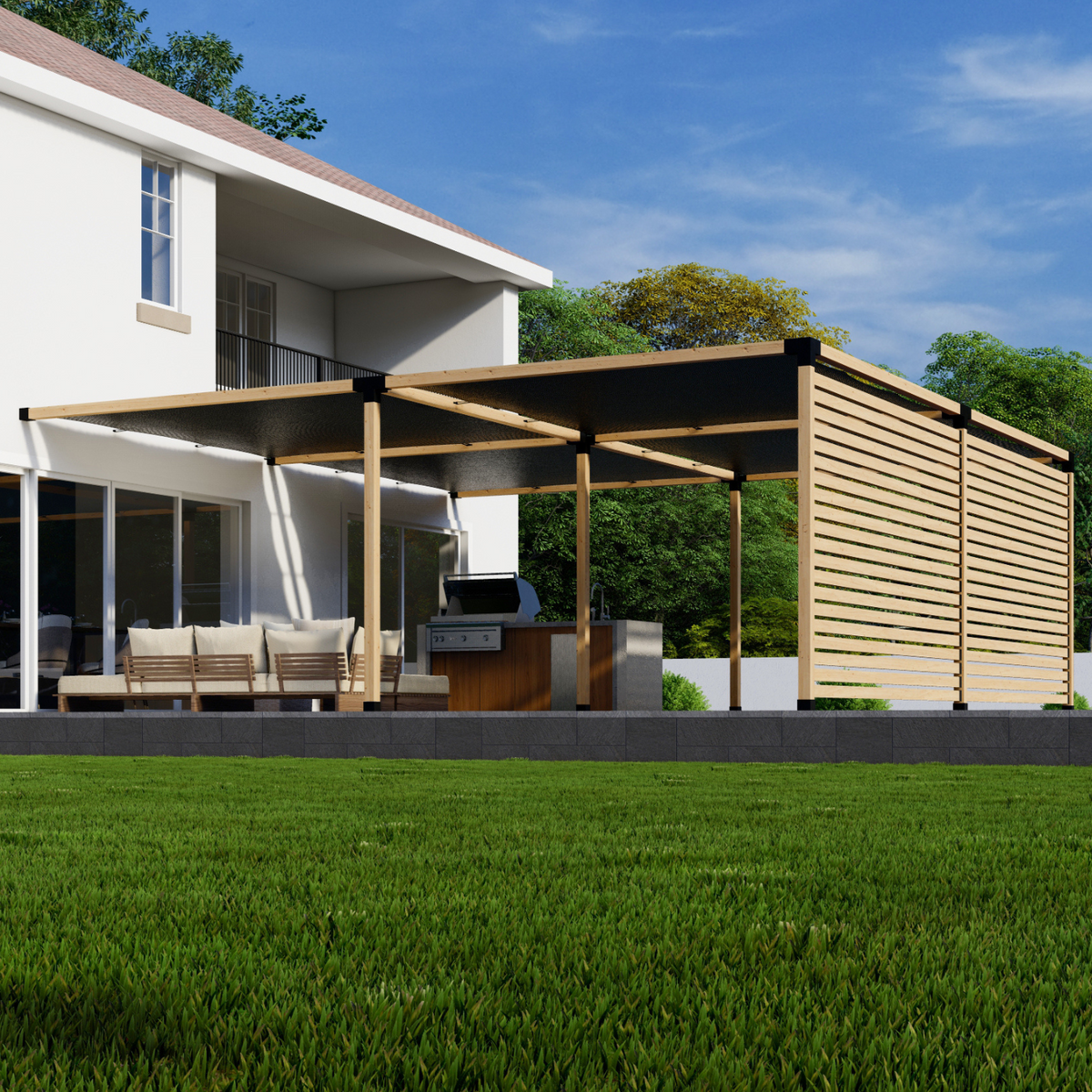 Kit de supports d’angle métalliques pour pergola