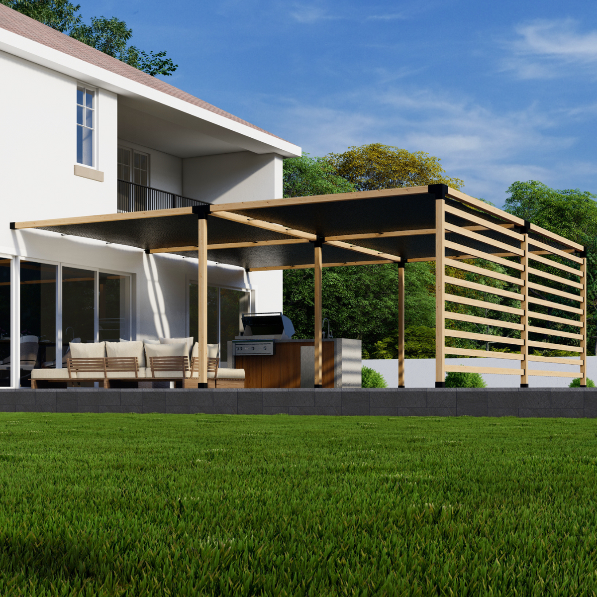 Kit de supports pour pergola en bois (supports en acier 4x4 ou 6x6)