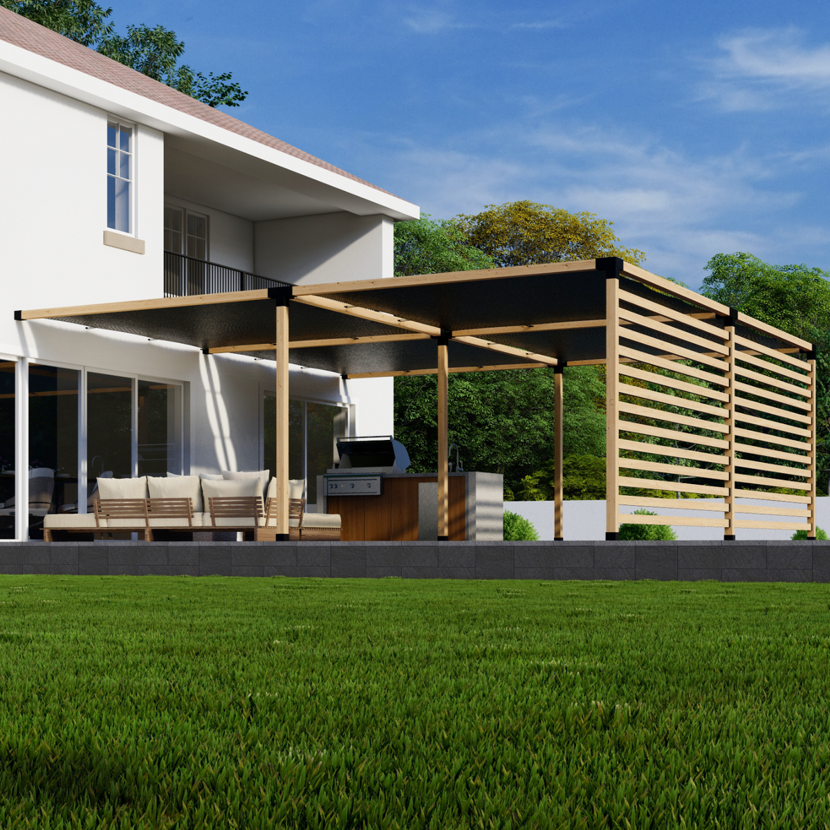 Kit DIY avec supports en acier sur mesure pour pergola