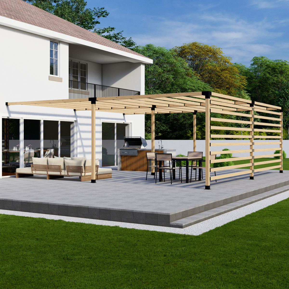 Kit de pergola extérieure couverte
