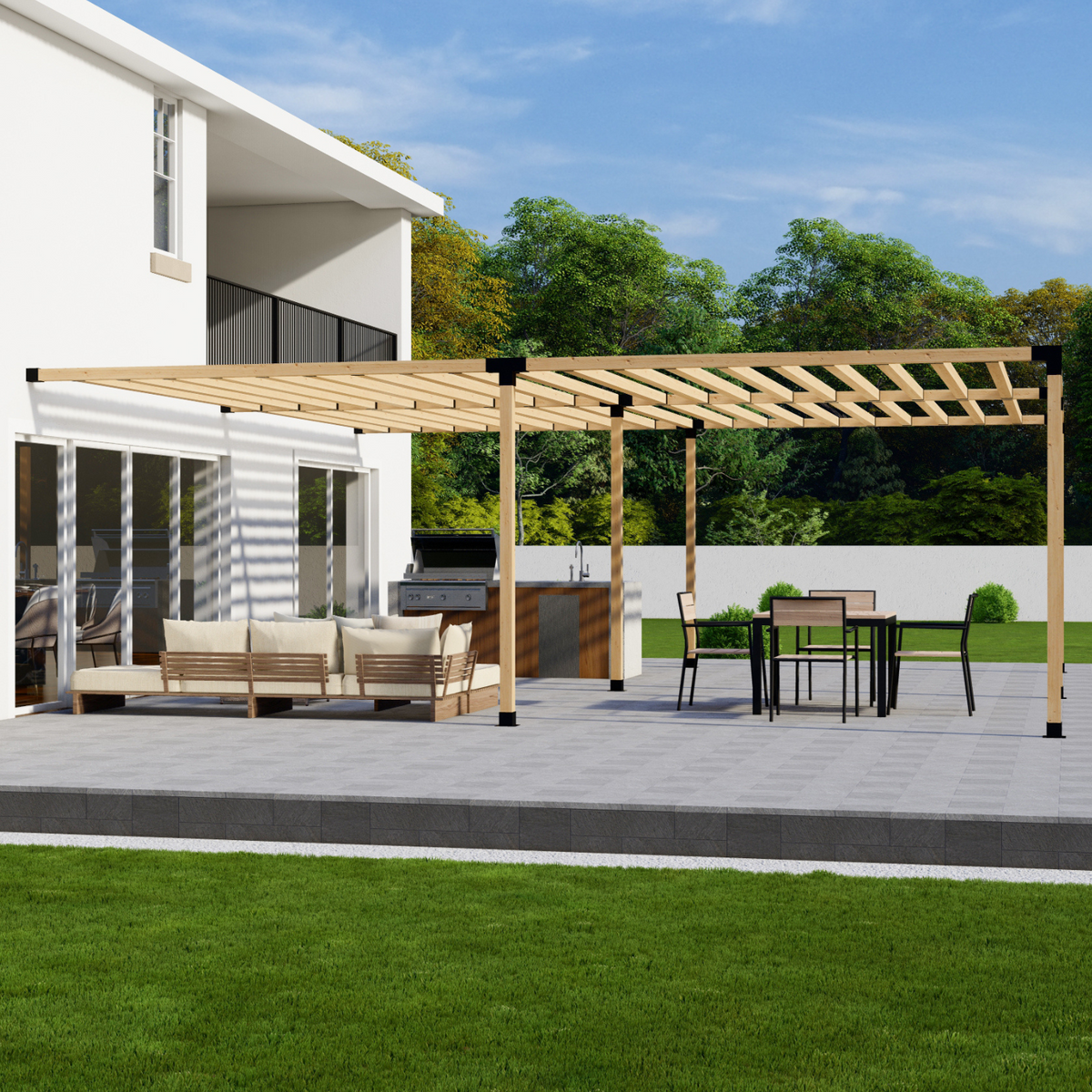 Kit pour pergola fixée à la maison