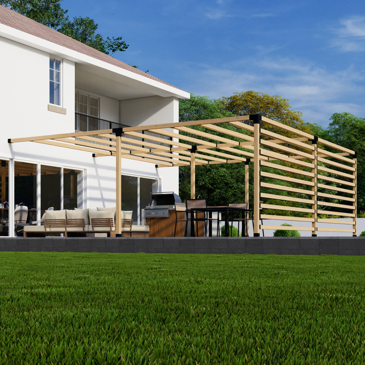 Kit de pergola pour terrasse ou brasero