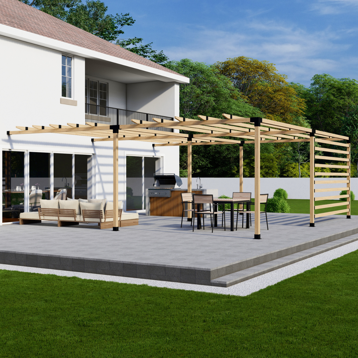 Kit de pergola en porte-à-faux