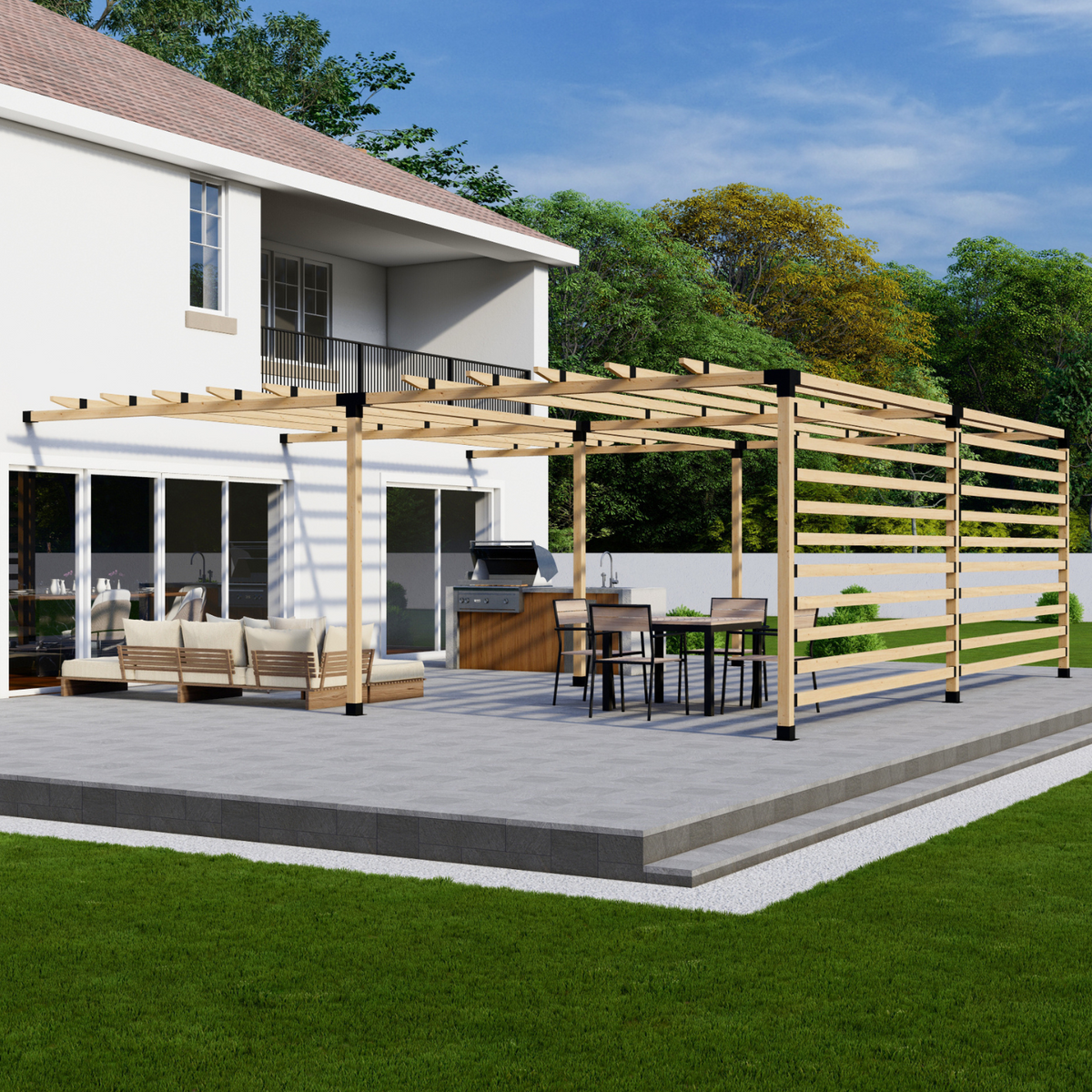 Kit de supports pour grande pergola en bois