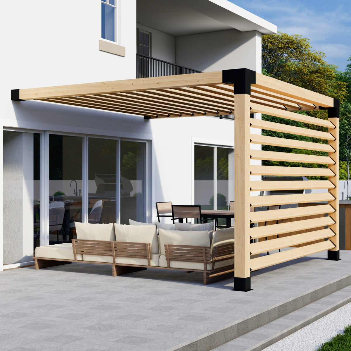 Kit de pergola extérieure pour couverture de terrasse