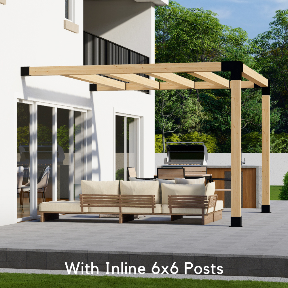 Pergola adossée à la maison 7' x 12' avec toit