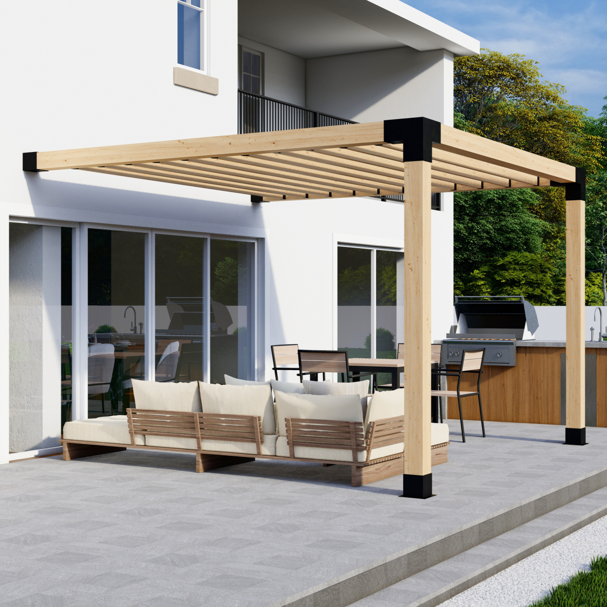 Kit de pergola extérieure moderne