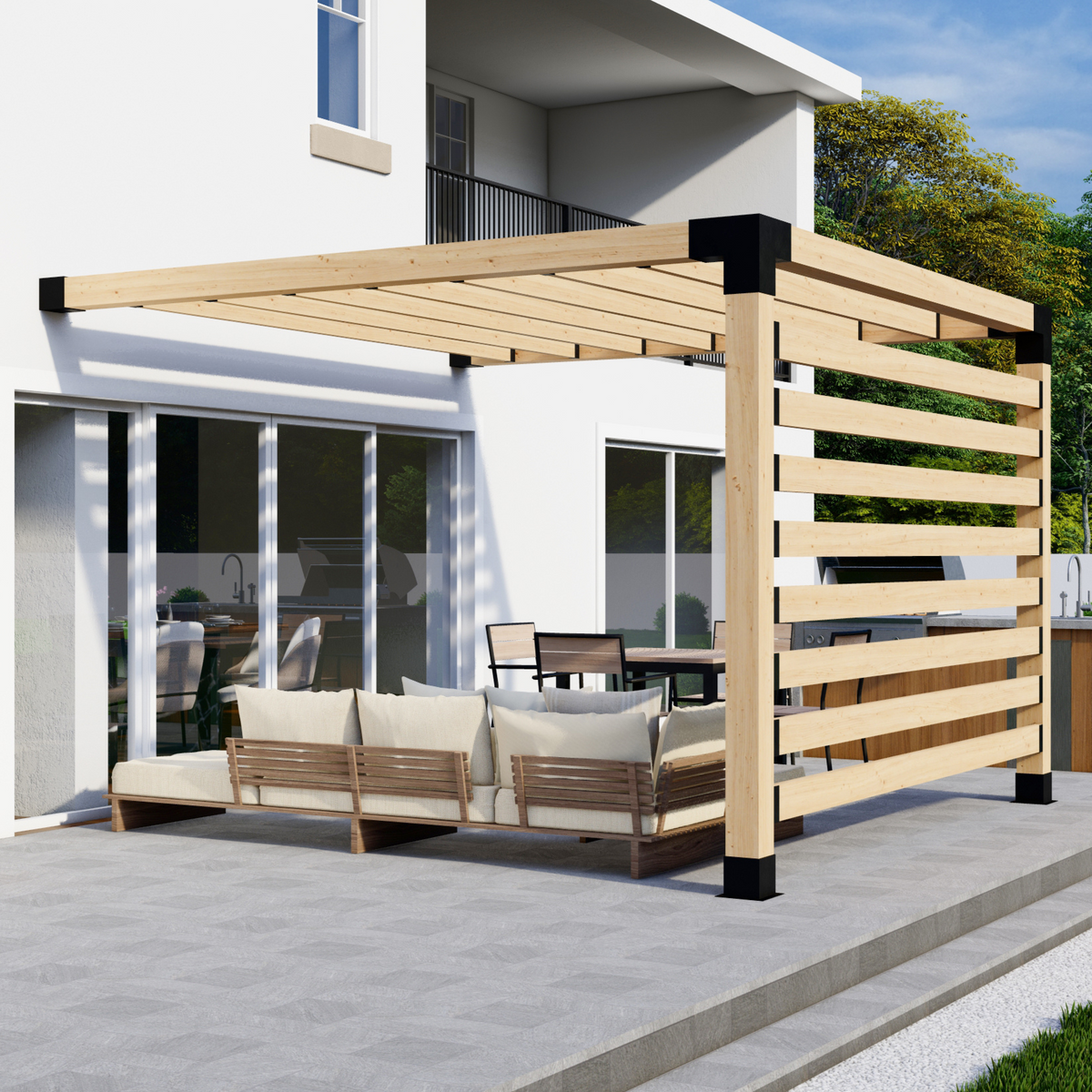 Kit pour pergola adossée à la maison