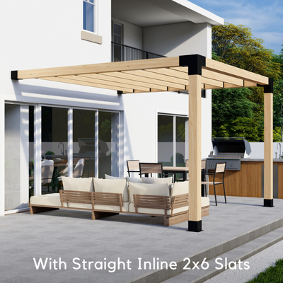 Pergola adossée à la maison 6' x 12' avec toit