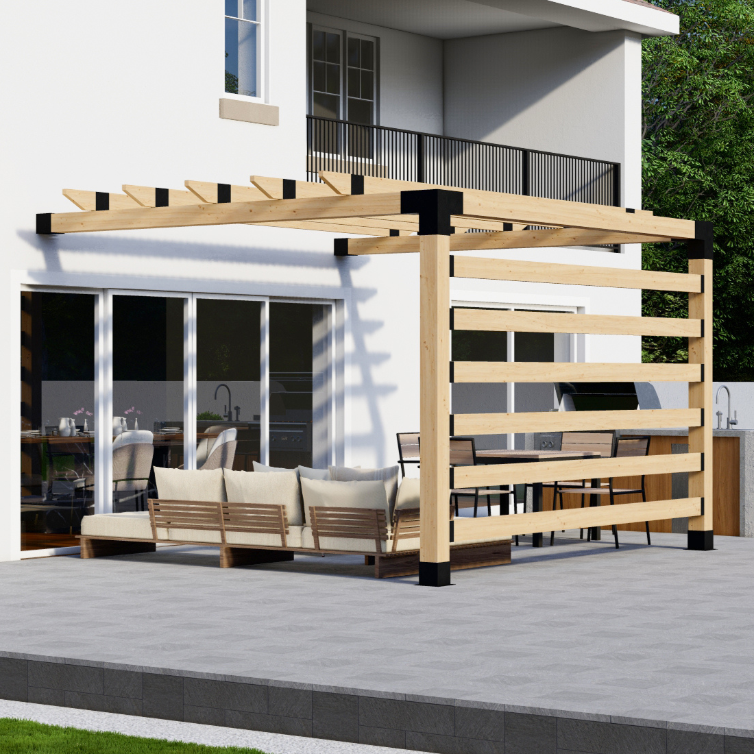 Kit pour construire votre pergola avec toit