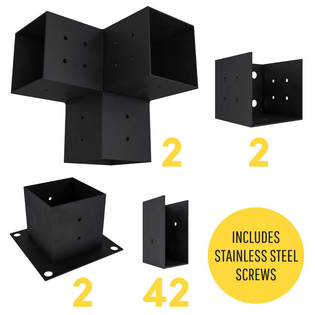 Kit de supports pour construire une petite pergola en bois – Toute taille jusqu’à 12' x 12'