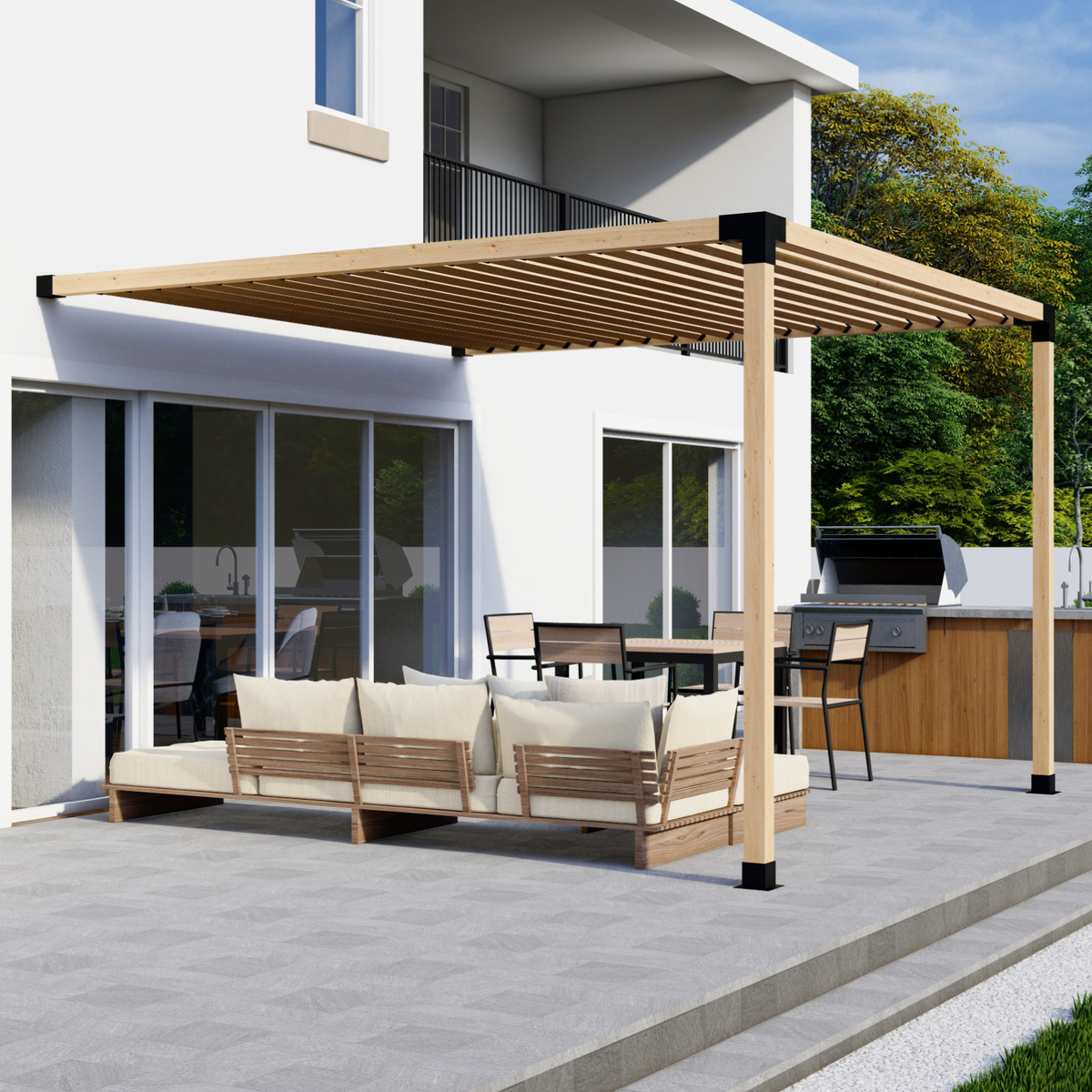 Kit de pergola à 2 poteaux – Pour pergola de toute taille jusqu’à 12' x 12'