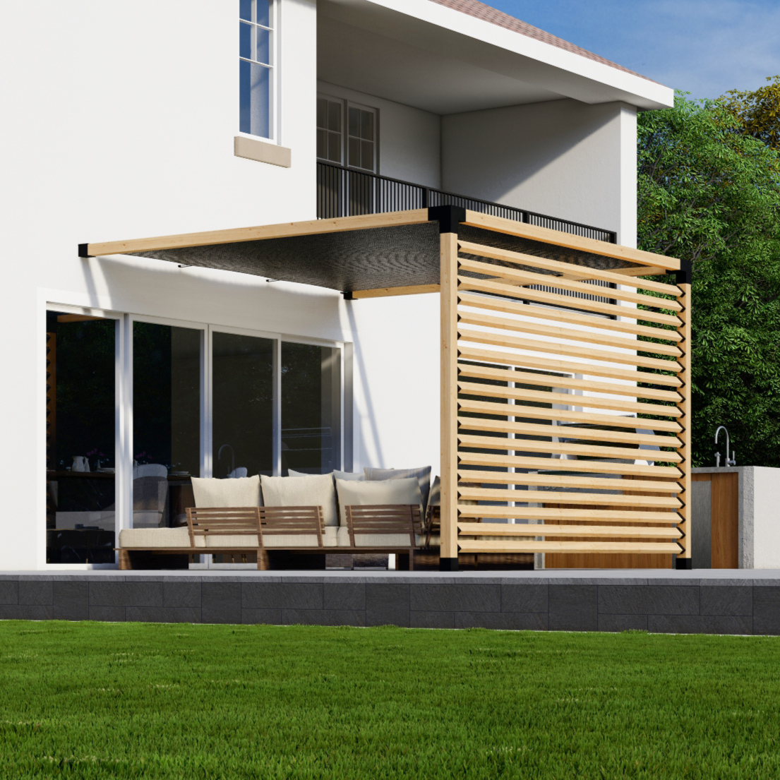 Kit DIY de pergola pour couvrir une terrasse
