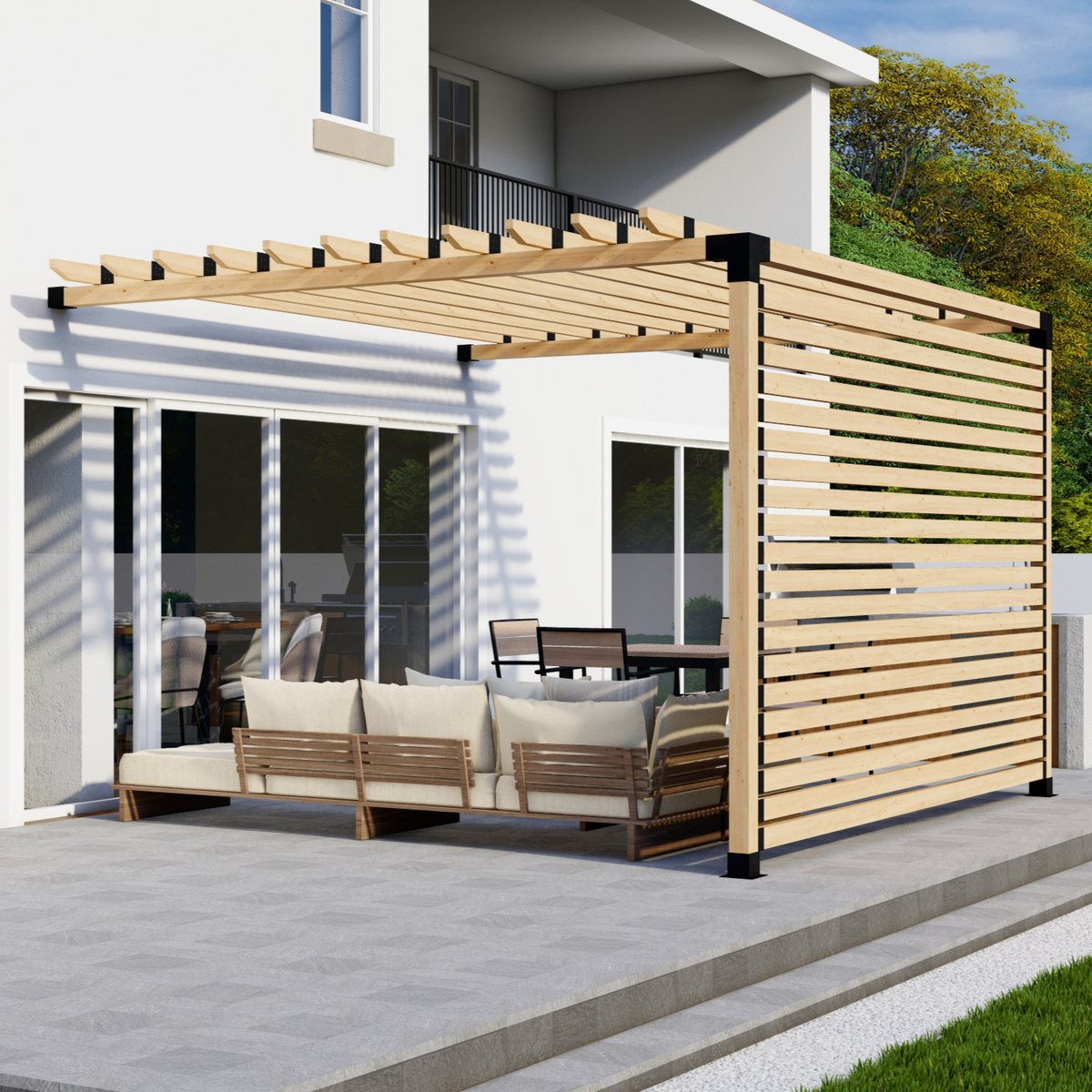Kit DIY de pergola adossée