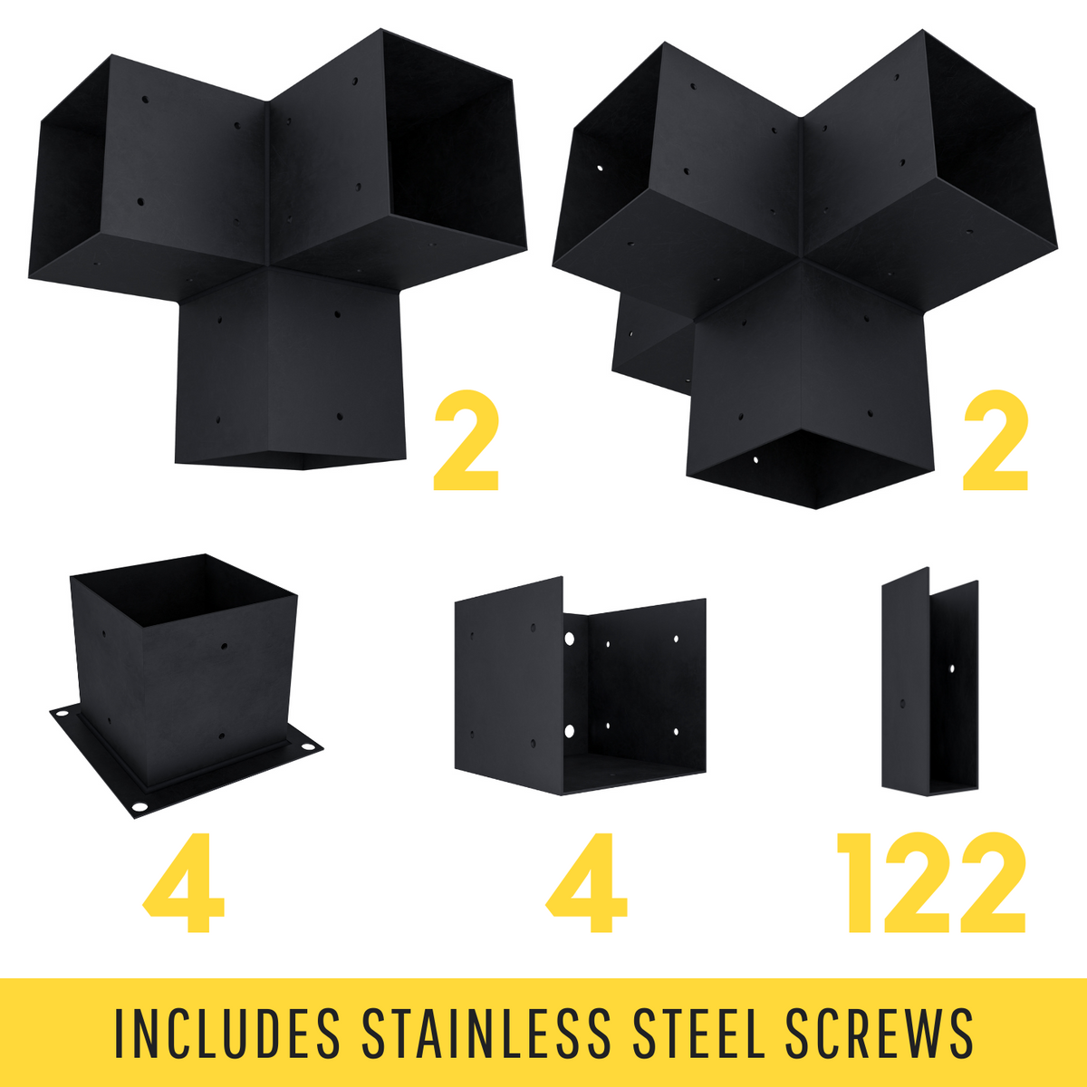 Kit de supports 6x6 pour pergola