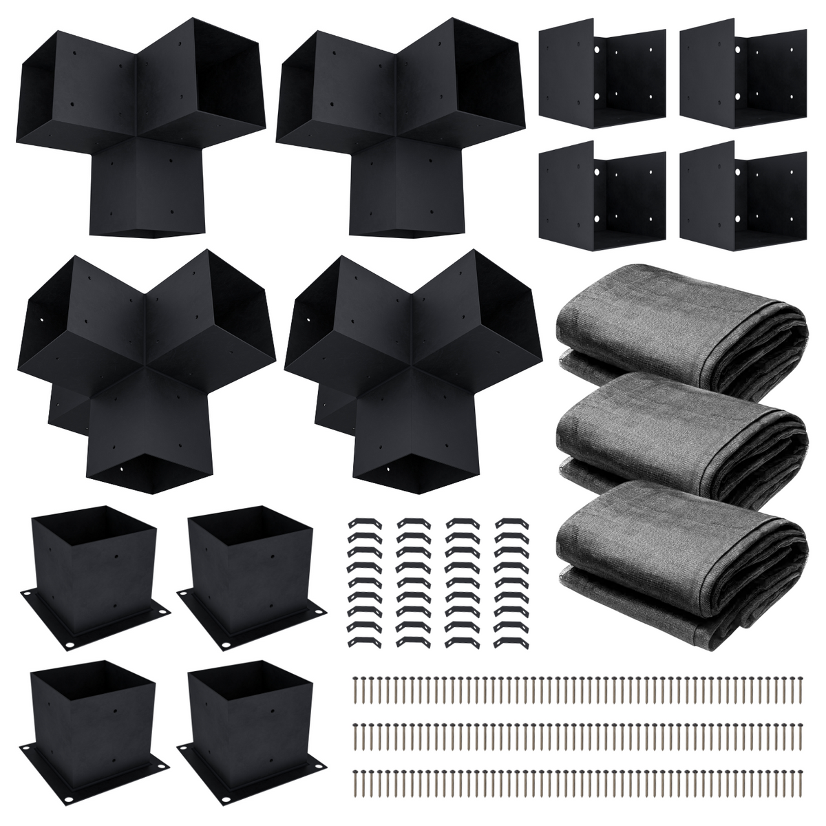 Kit de pergola avec couverture d’ombrage