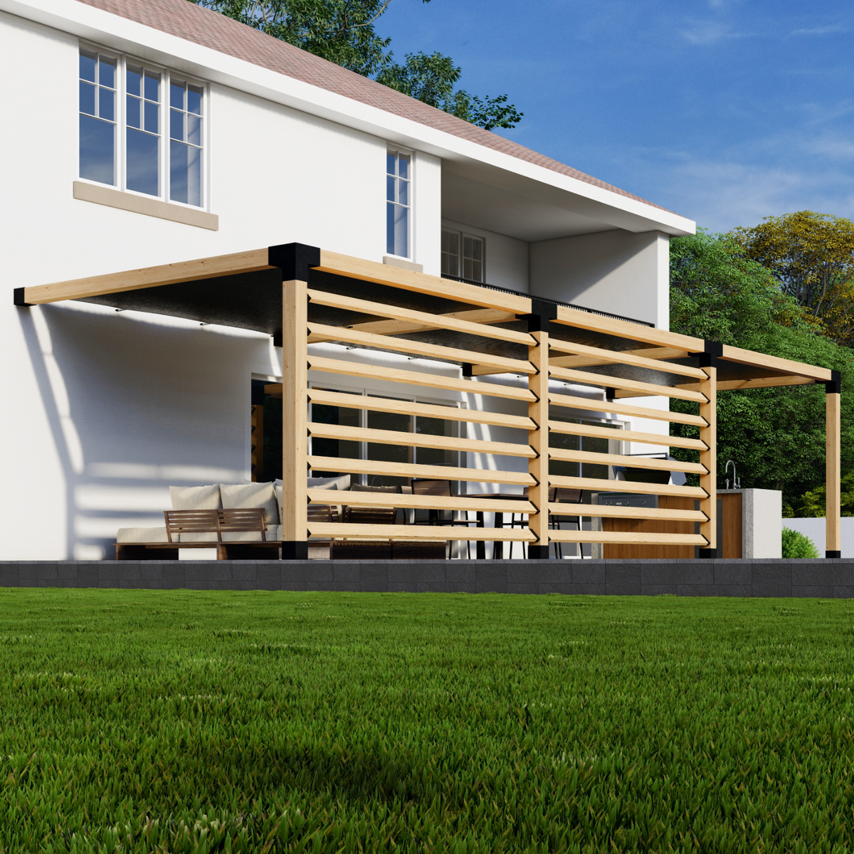Kit de pergola moderne pour jardin