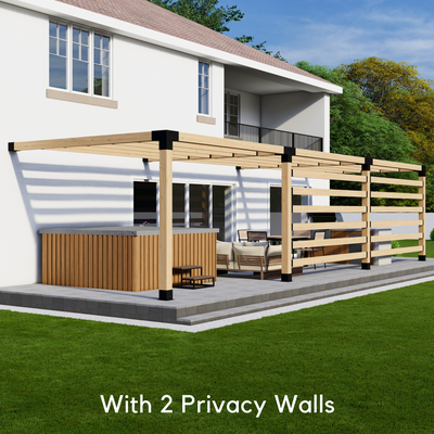 Kit pour pergola moderne adossée à la maison
