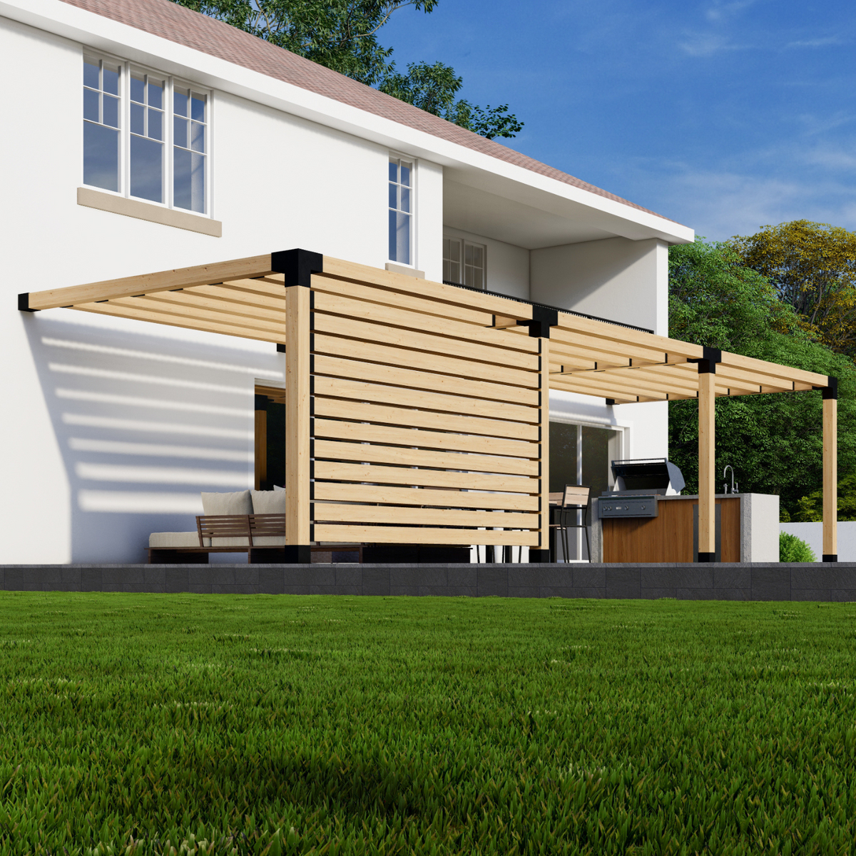 Kit DIY de construction de pergola pour terrasse