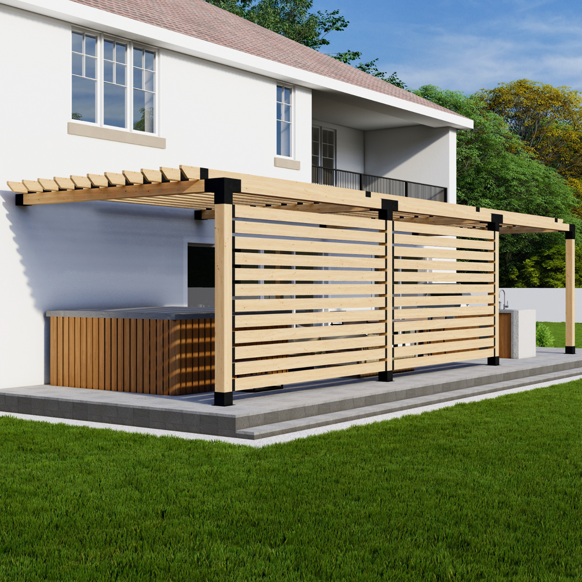 Kit pour ajout d’une pergola à la maison