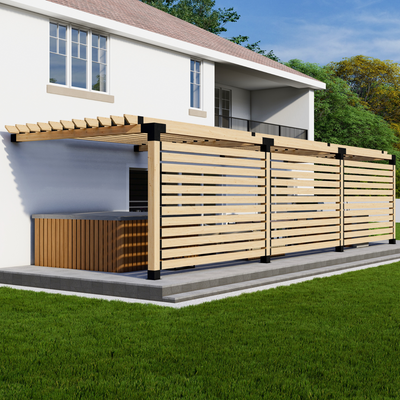 Kit de supports pour pergola construite sur une terrasse
